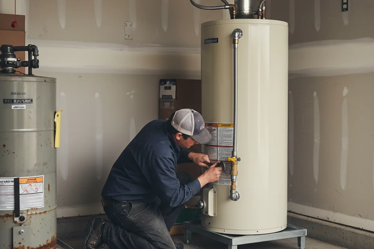 Water heater and shutoff valve replacement in Wenonah